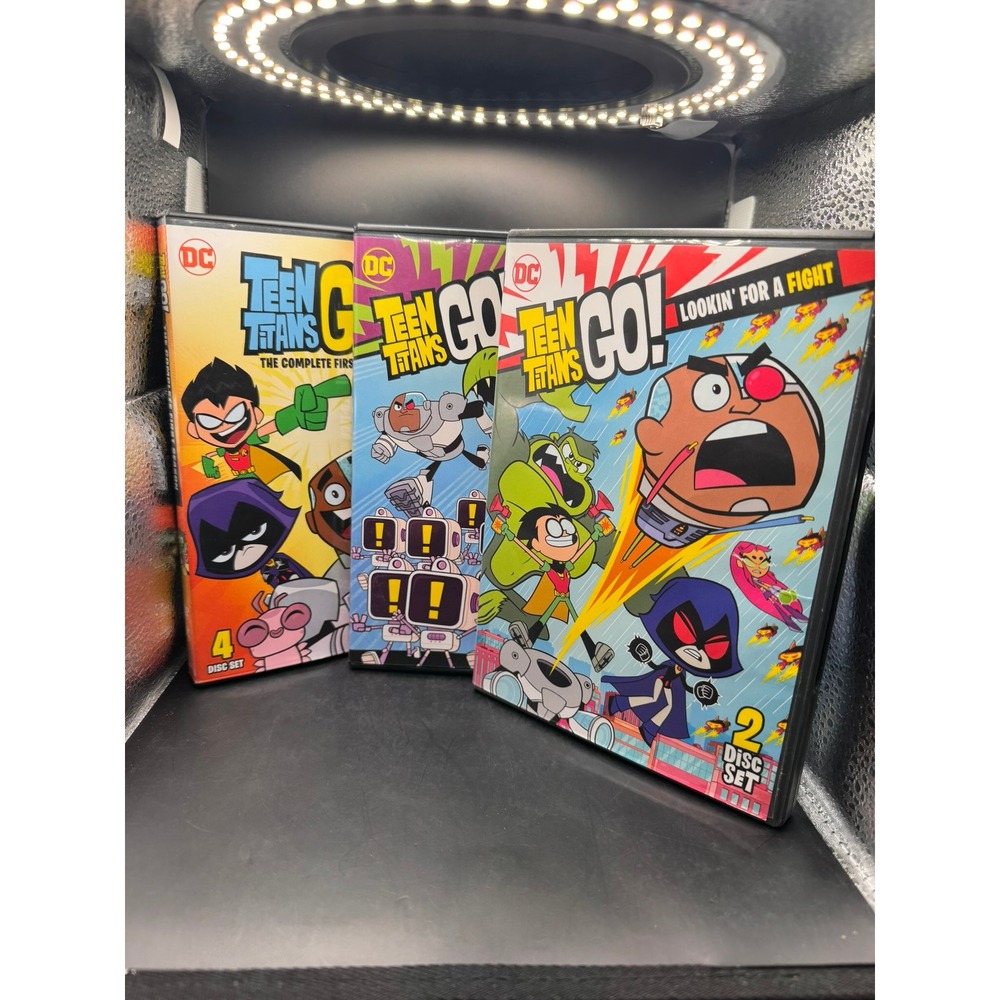 Teen Titans Go DVD Lot Complete 1st Season Lo-Tech Heroes Lookin For A Fight DC
